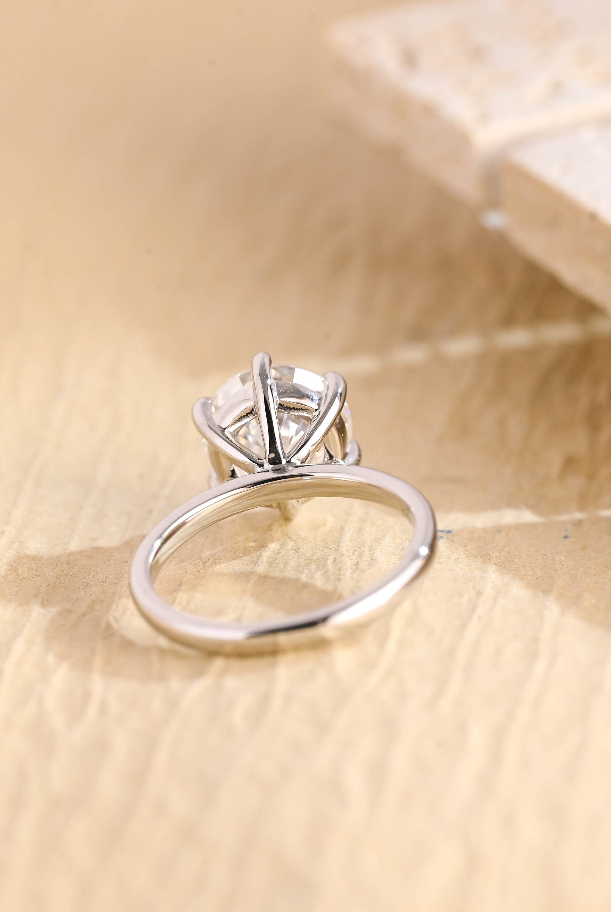 Diamond Solitaire Moissanite Ring