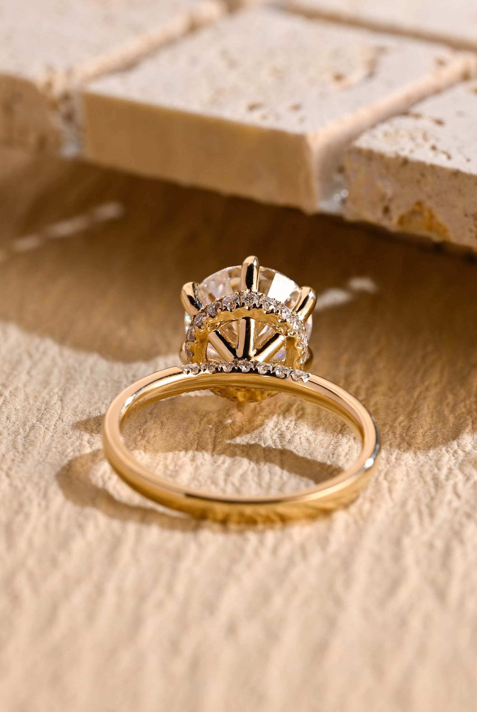 Hidden Halo Engagement Ring