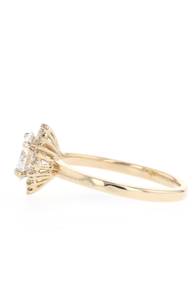 Halo Cluster Moissanite Ring