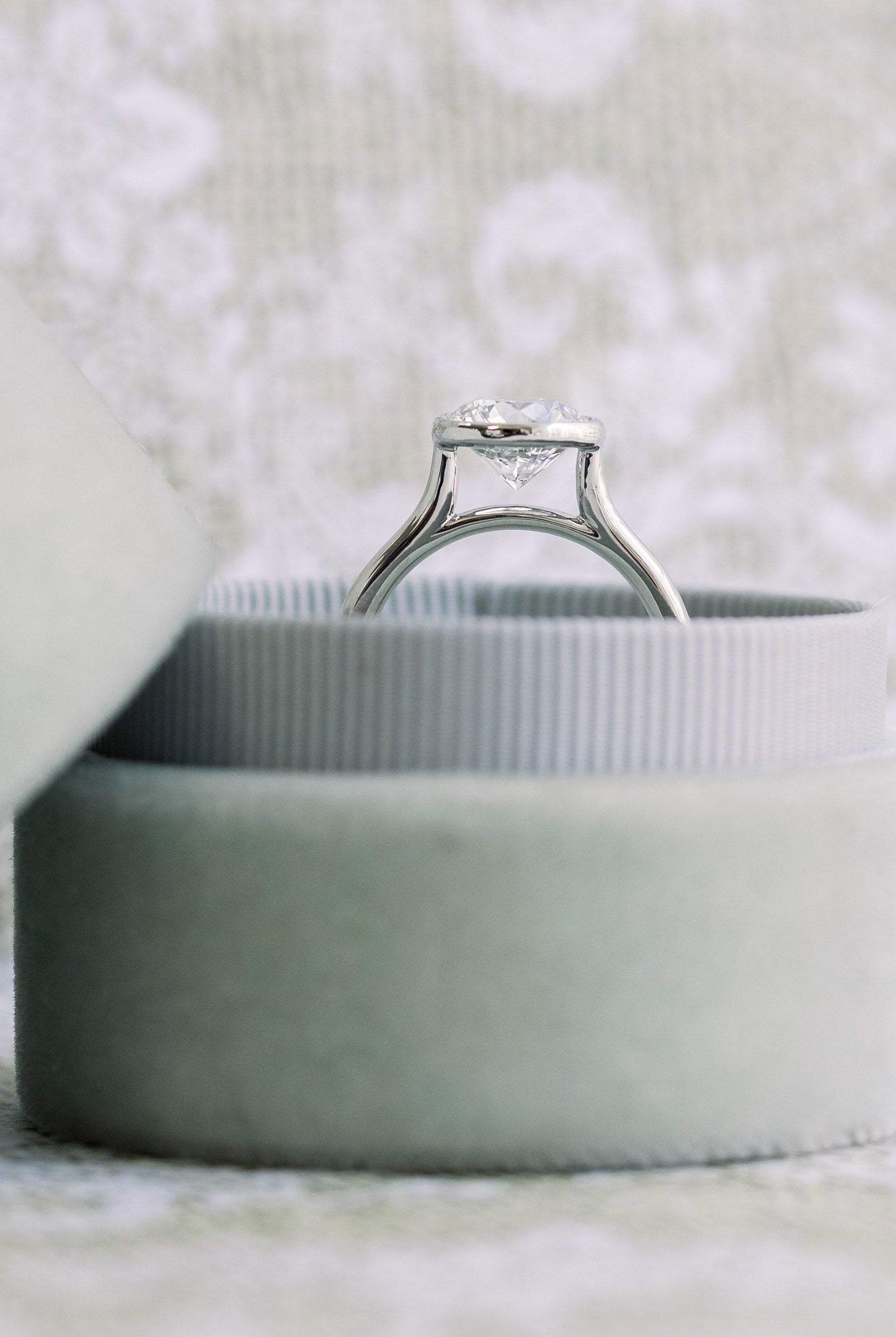 Round Moissanite Engagement Ring