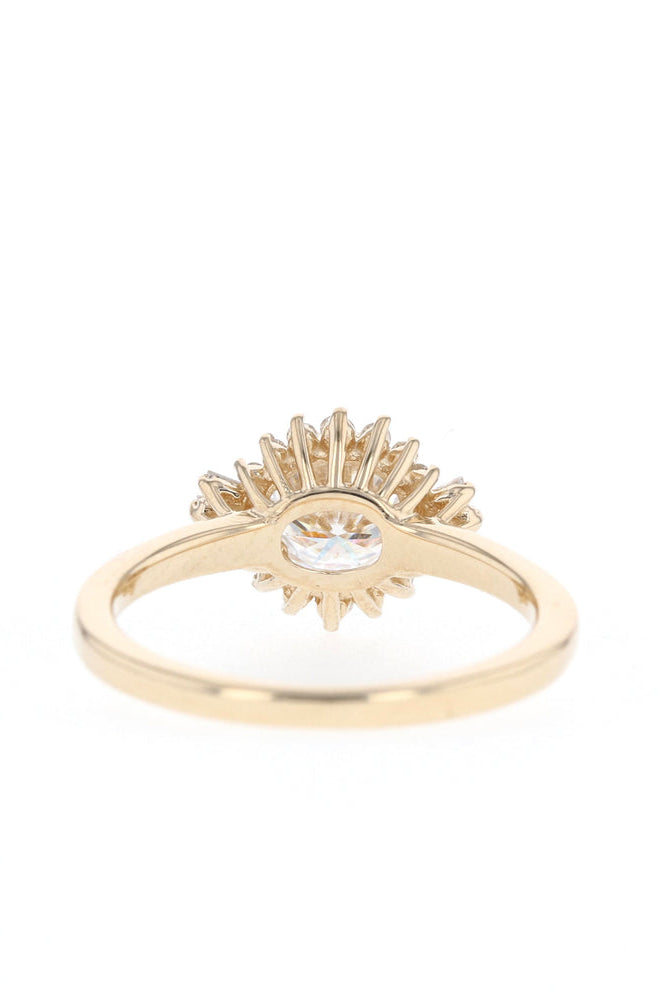 Halo Cluster Moissanite Ring