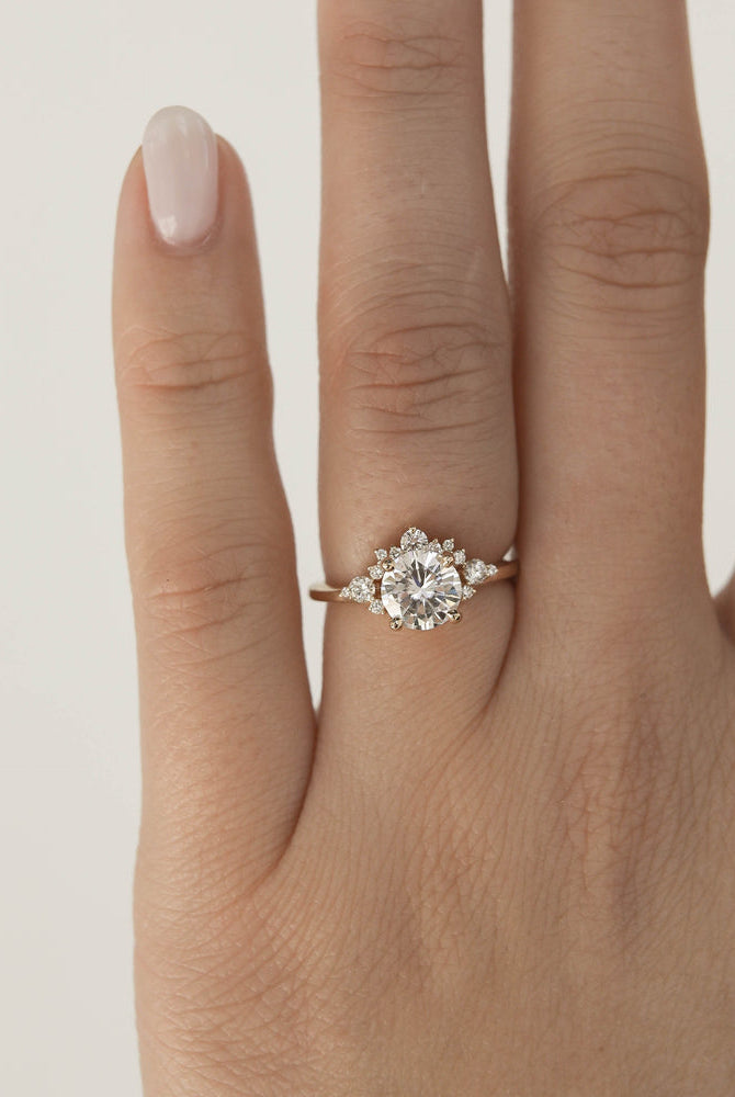 Round Moissanite Bridal Ring
