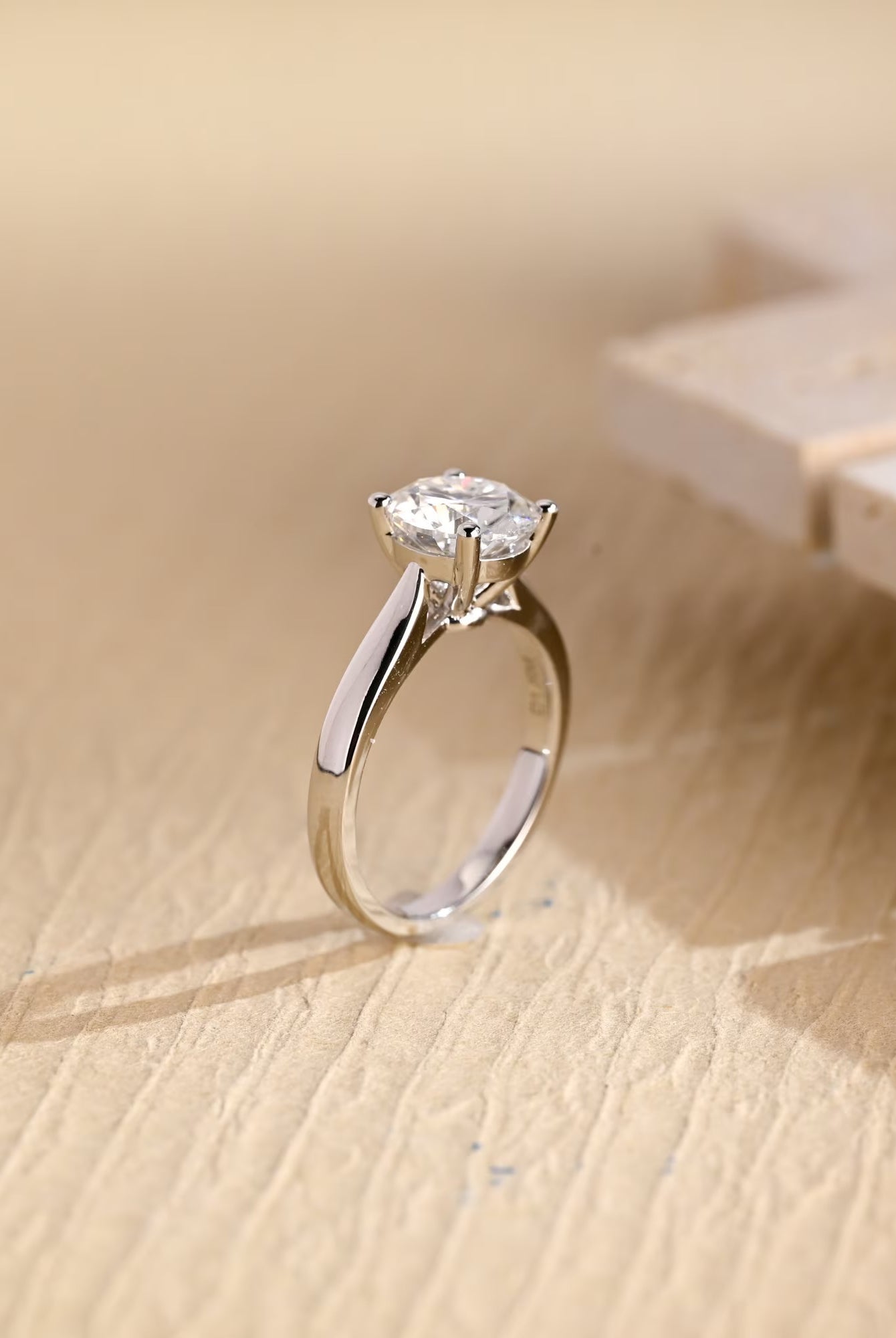Moissanite Diamond Engagement Ring