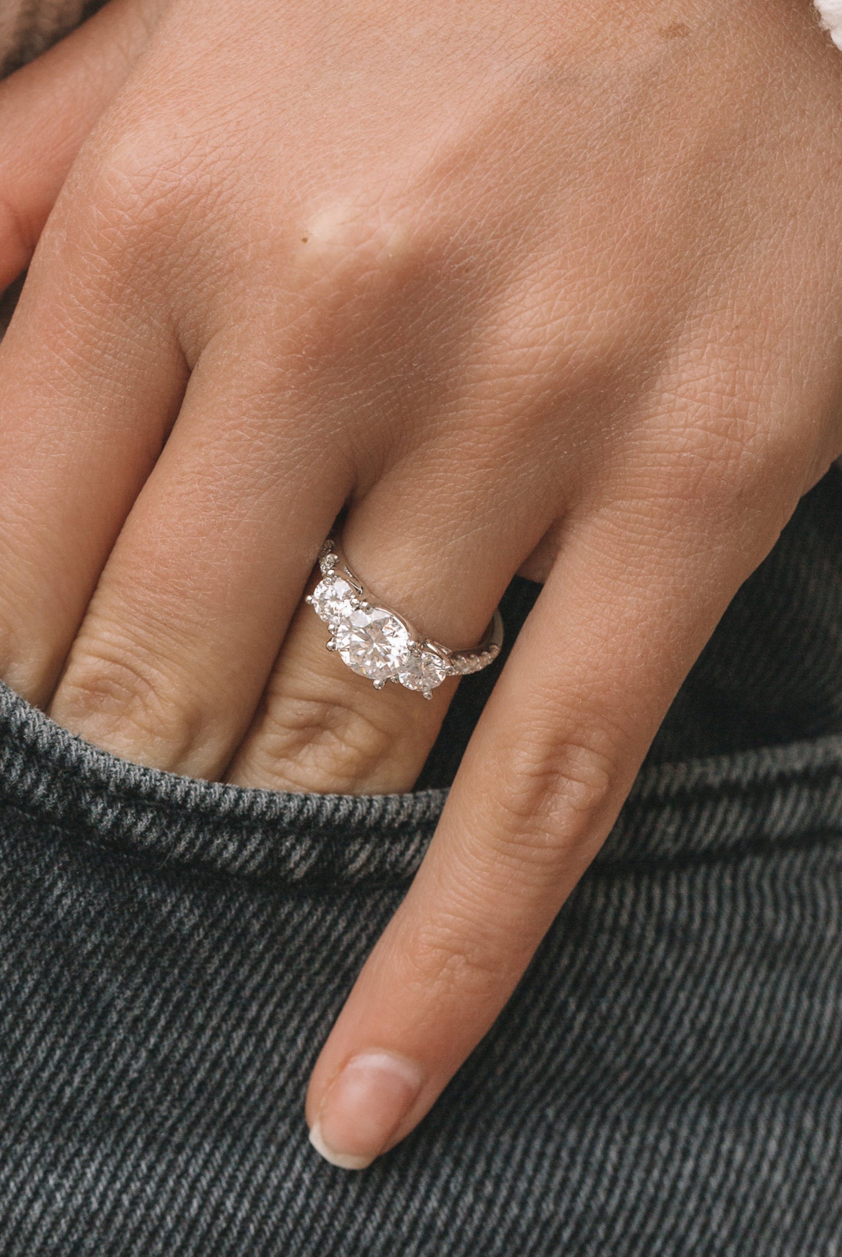 Three Stone Engagement Ring