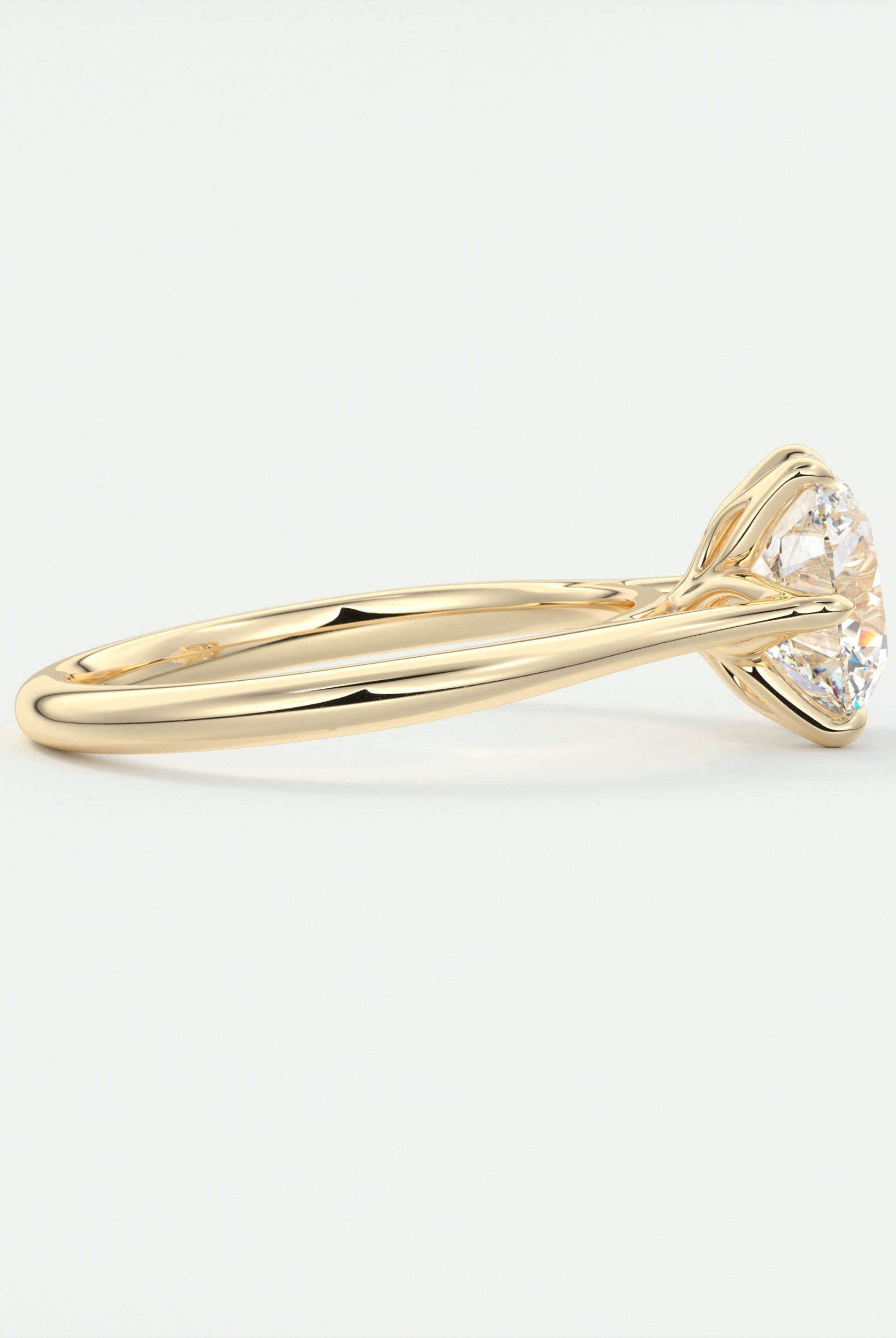 Round Solitaire Moissanite Ring