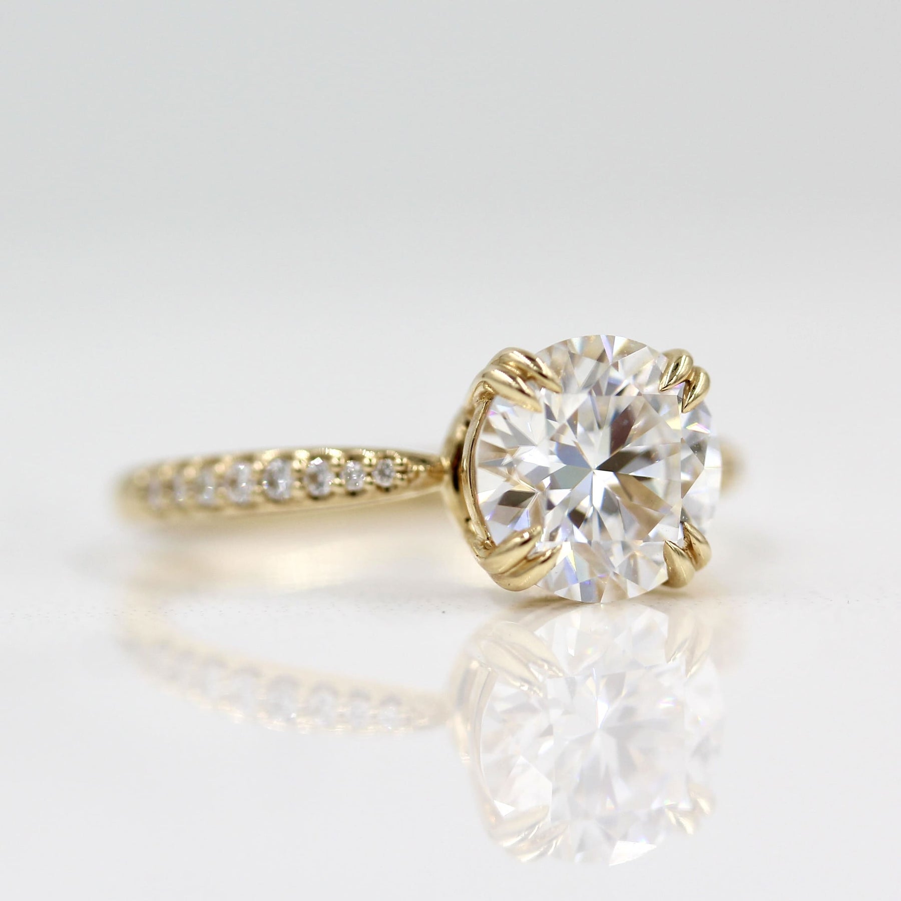 2 Carat Moissanite Engagement Ring