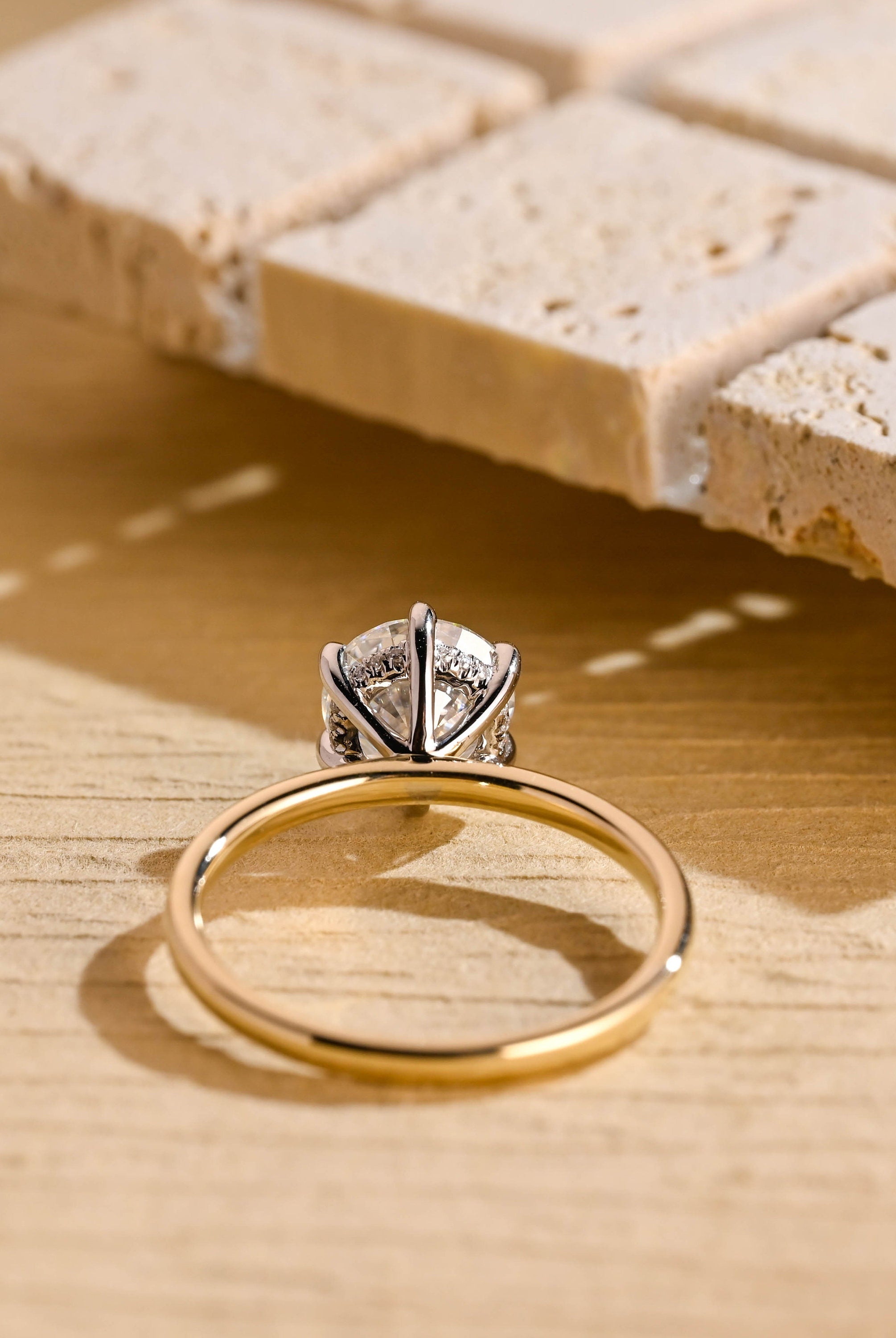 Round Moissanite Engagement Ring