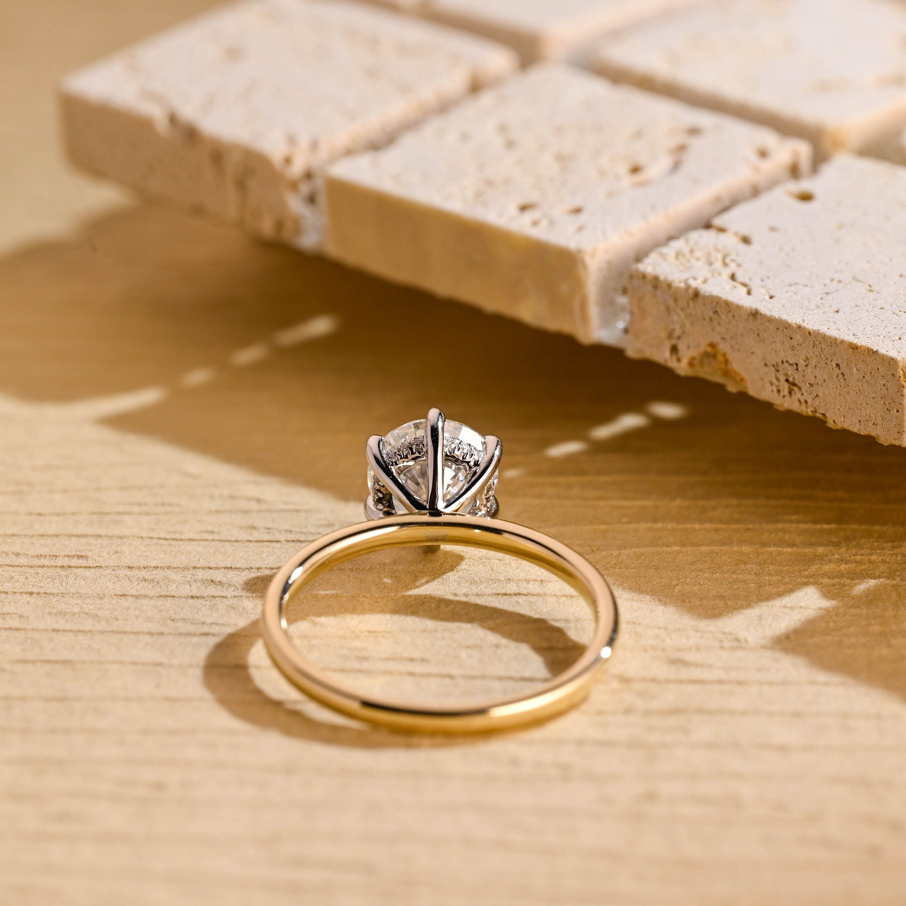 Round Moissanite Engagement Ring