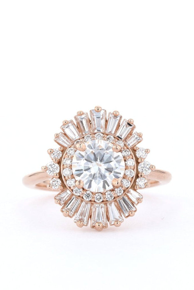 Round Halo Diamond Style Ring
