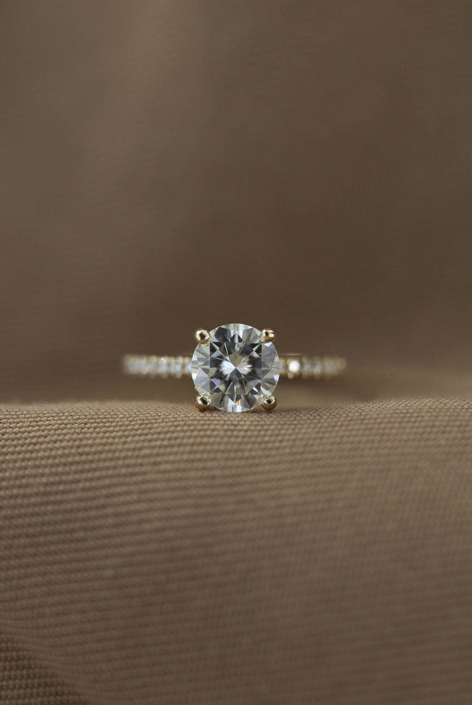 Round Moissanite Engagement Ring