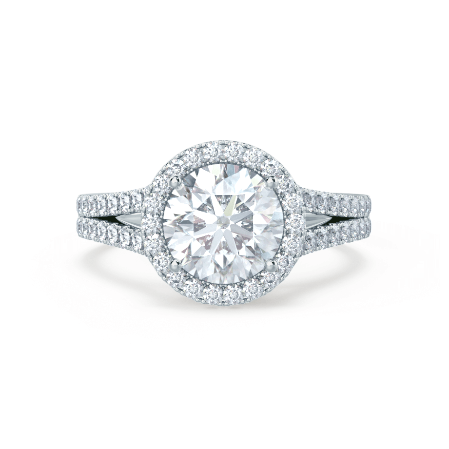 Round Moissanite Diamond Ring