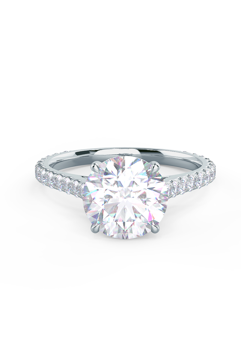 Round Moissanite Engagement Ring