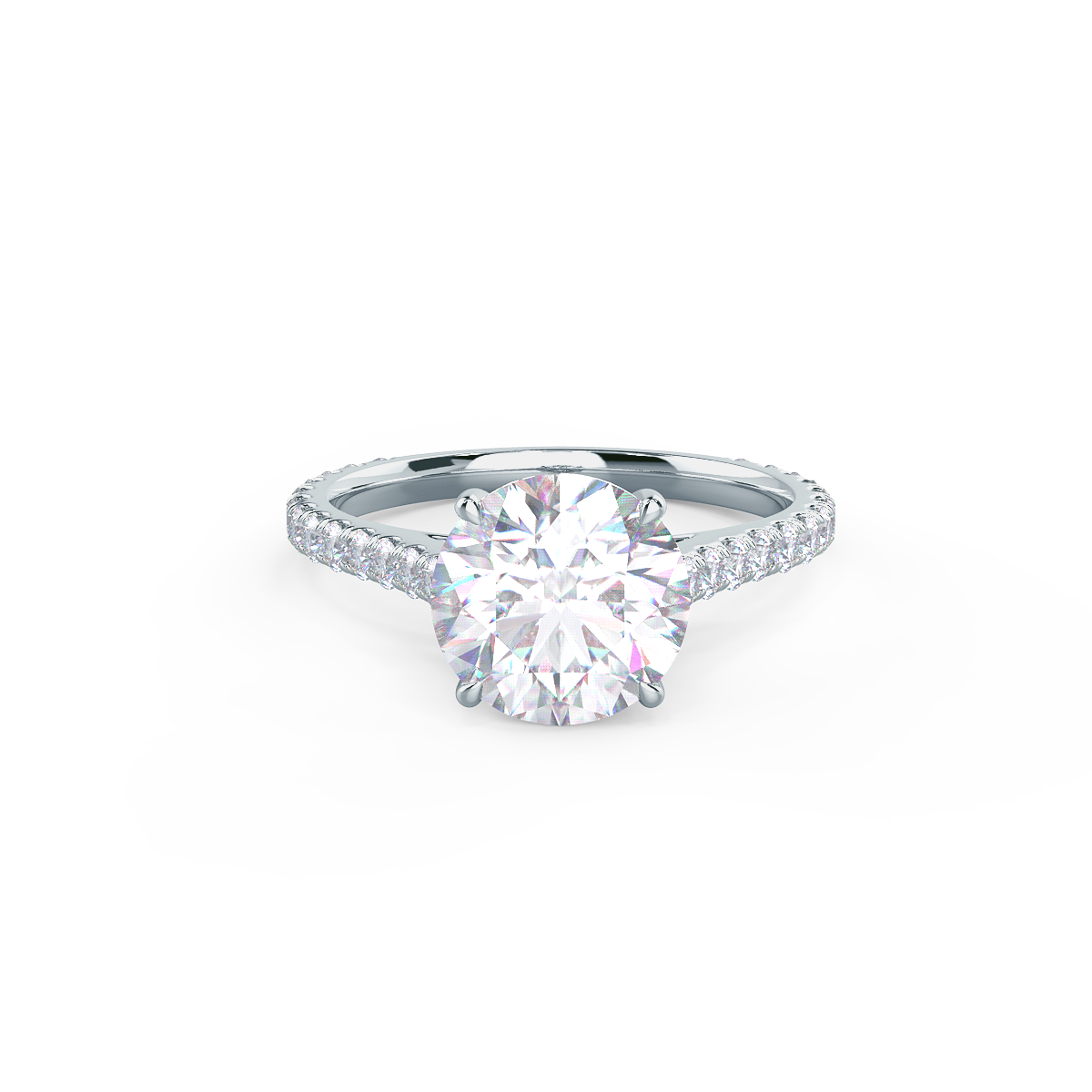 Round Moissanite Engagement Ring