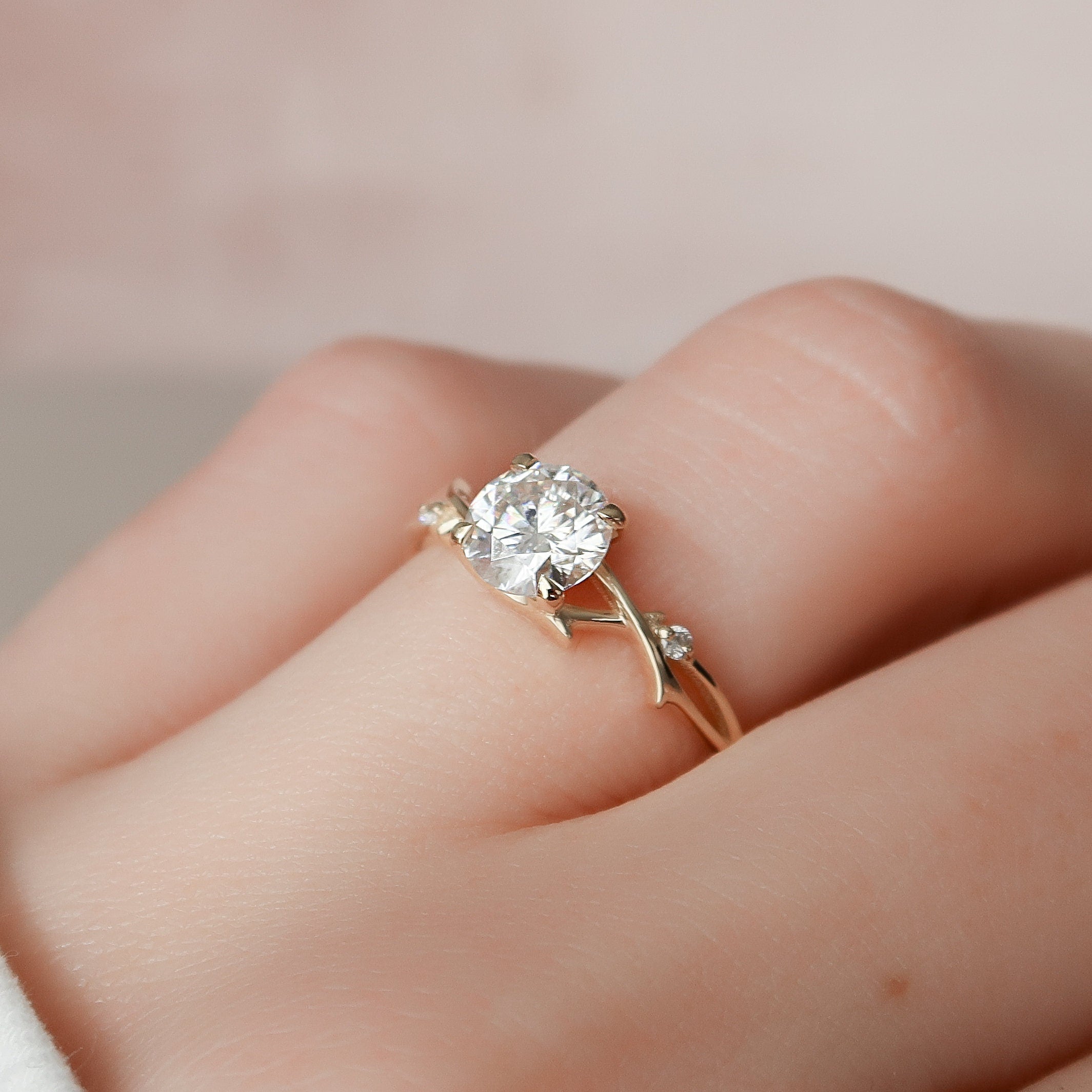 Floral Engagement Ring