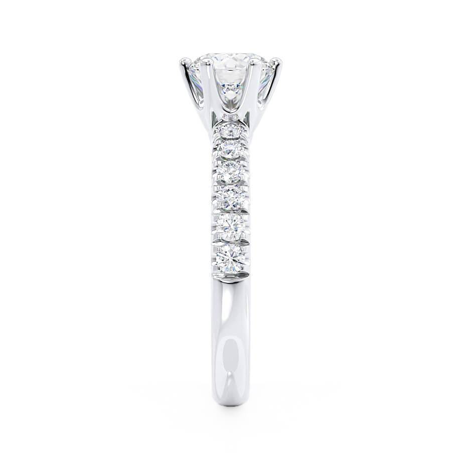 Round Pave Engagement Ring