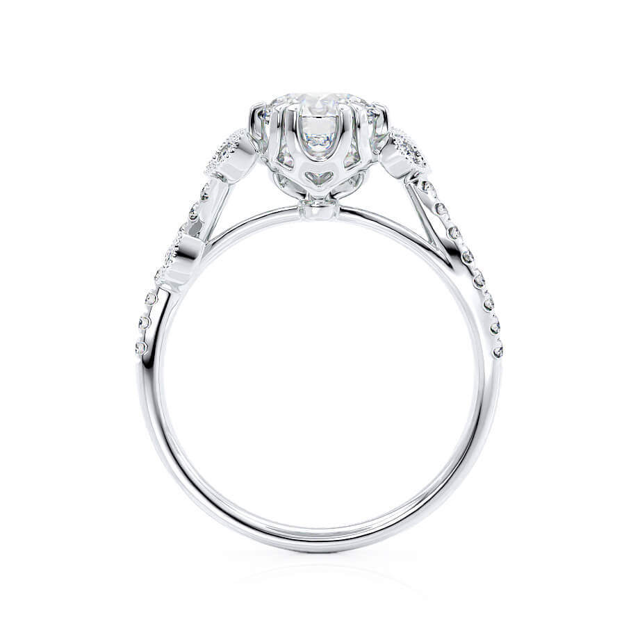 Round Cluster Engagement Ring