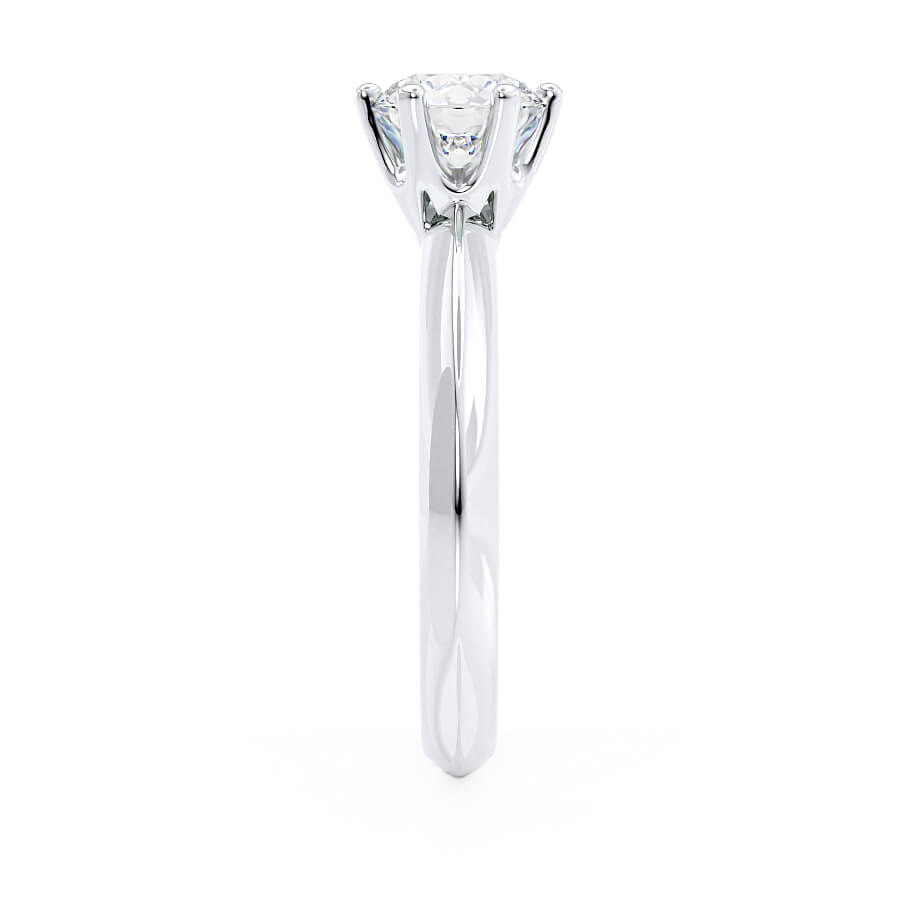 Round Moissanite Diamond Ring