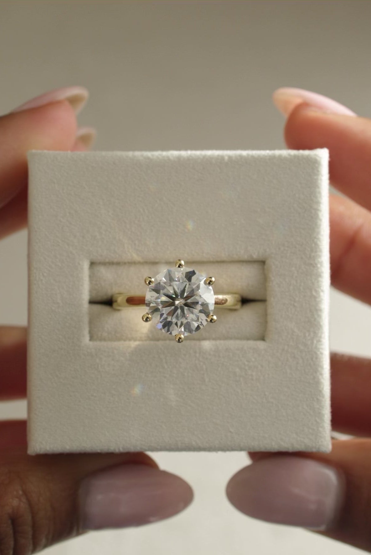 2 Carat Moissanite Engagement Ring