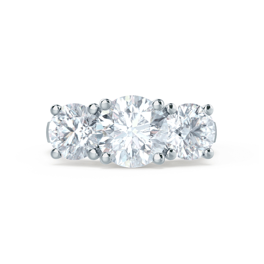 Round Cut Moissanite Engagement Ring