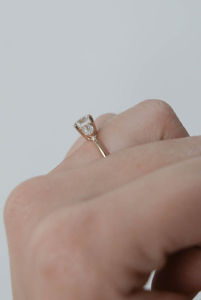 Three Stone Moissanite Ring