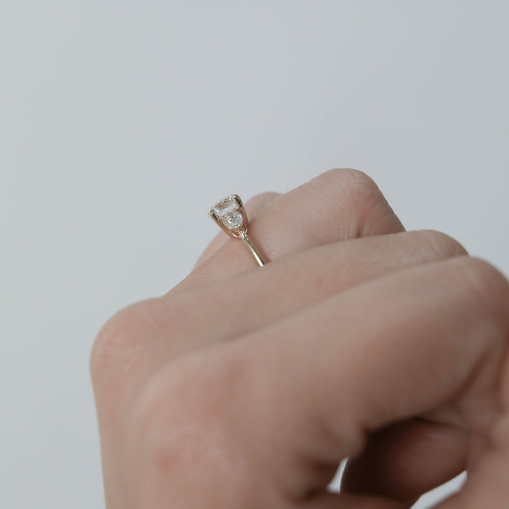 Three Stone Moissanite Ring