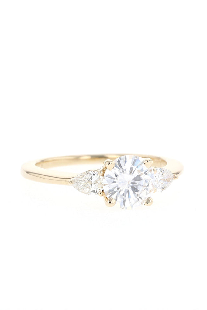 Three Stone Moissanite Ring