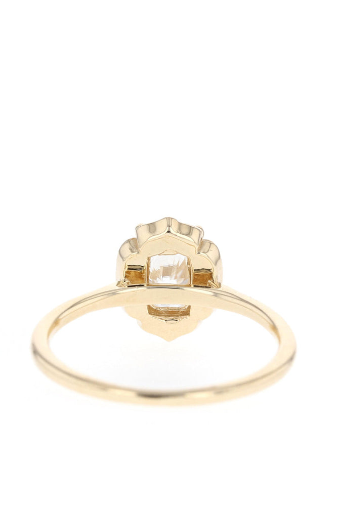 1.10CT Radiant Unique Cluster Moissanite Diamond Solitaire Engagement Ring