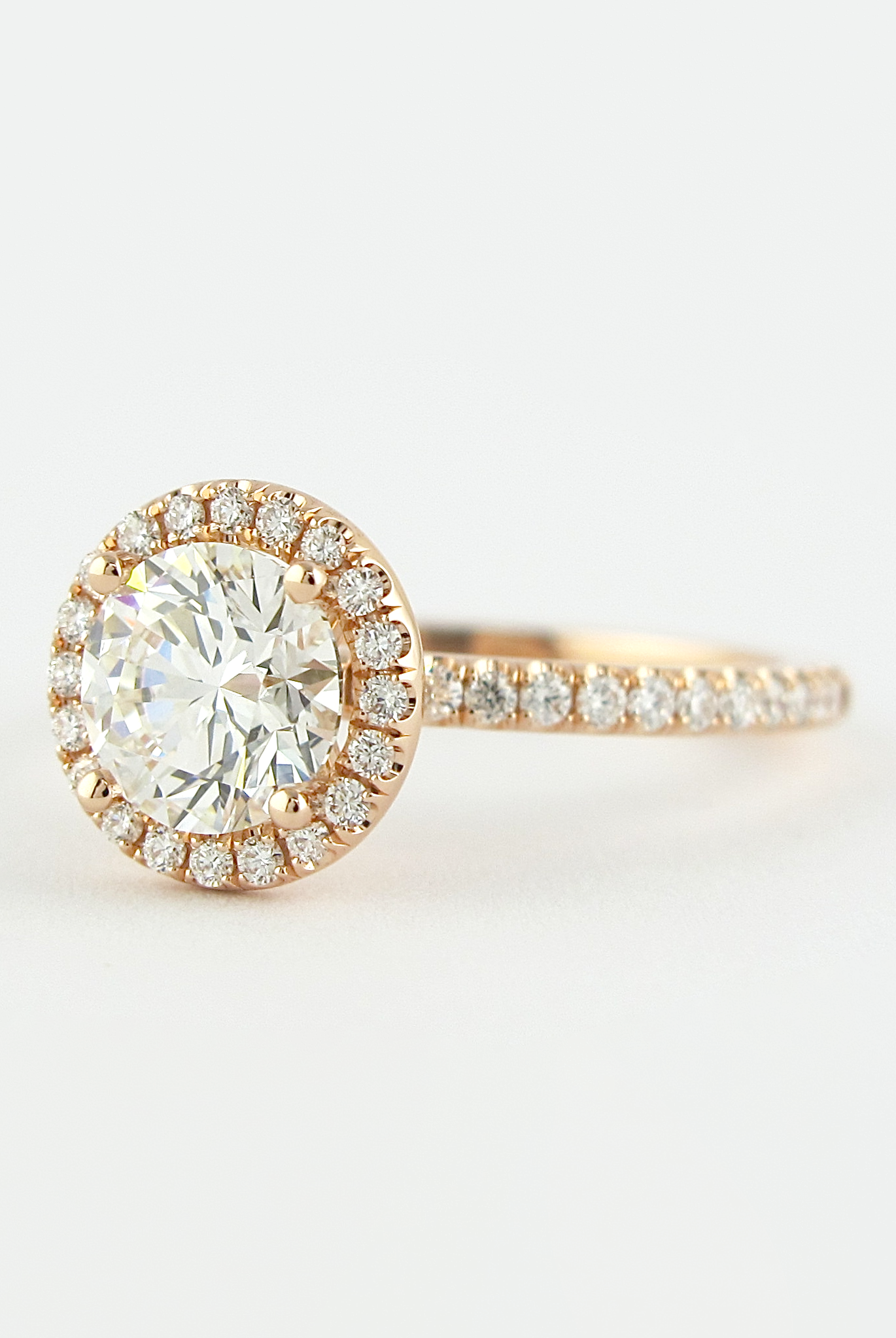 Halo Moissanite Engagement Ring