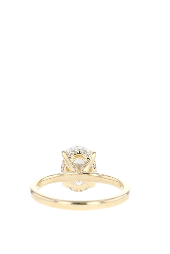 Oval Cut Hidden Halo Ring