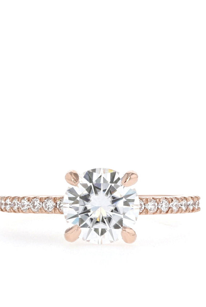 Round Cut Hidden Halo Ring