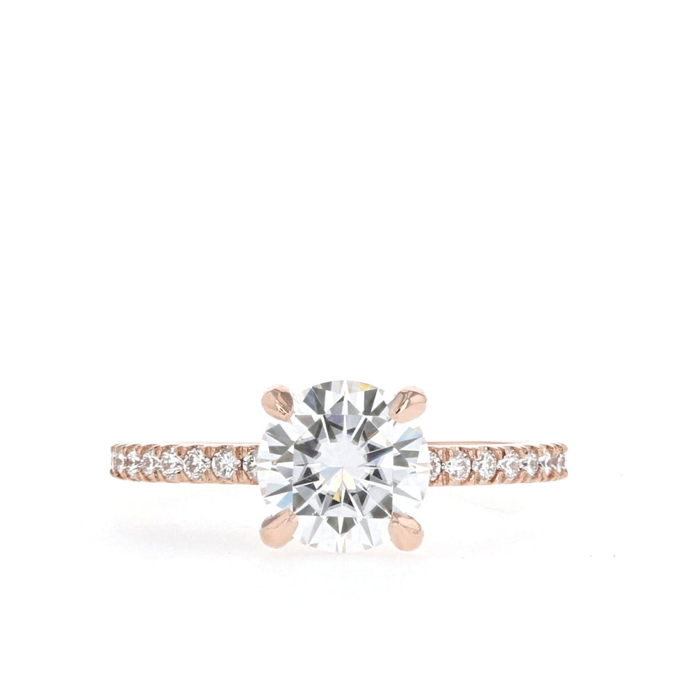 Round Cut Hidden Halo Ring