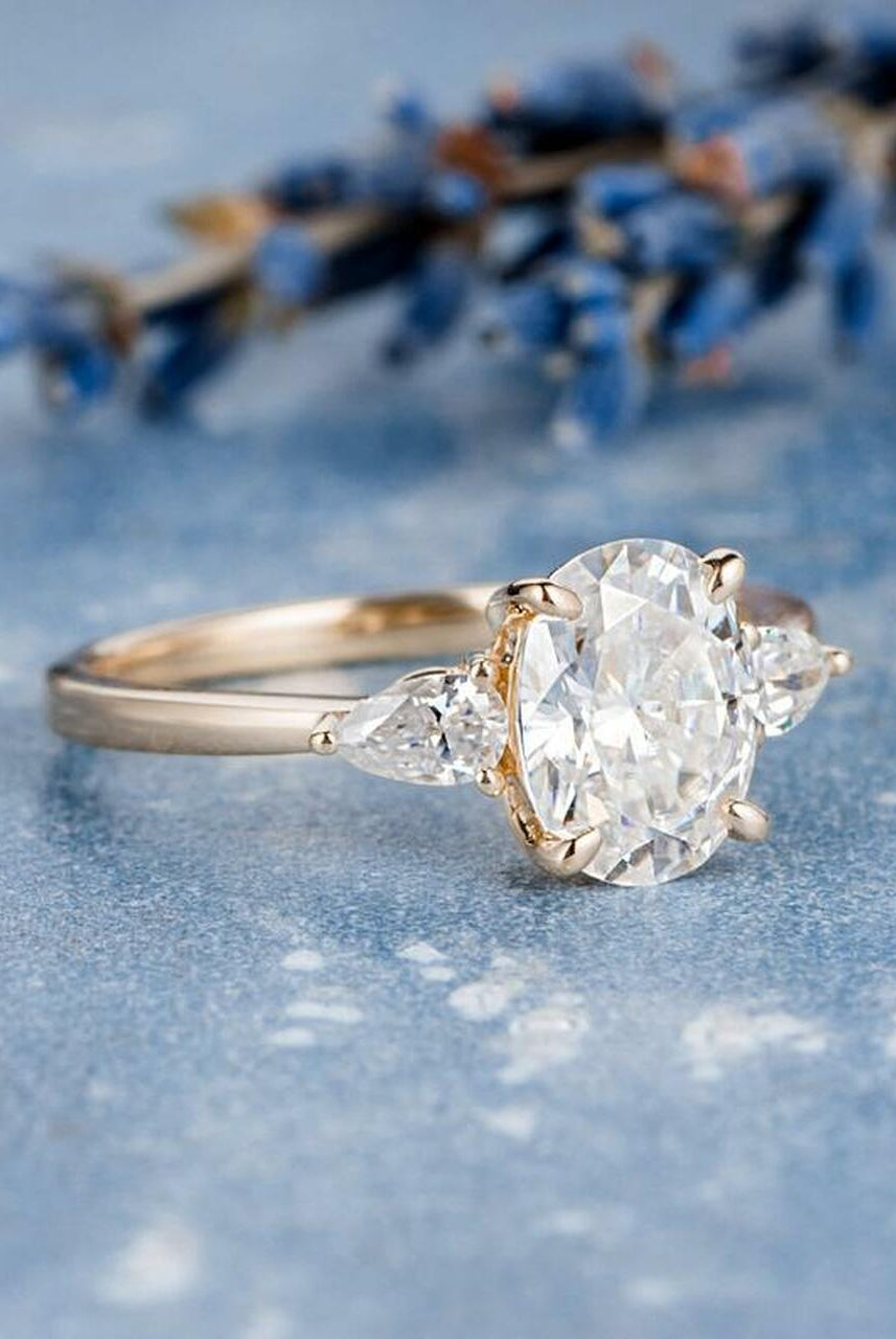 Three Stone Moissanite Ring