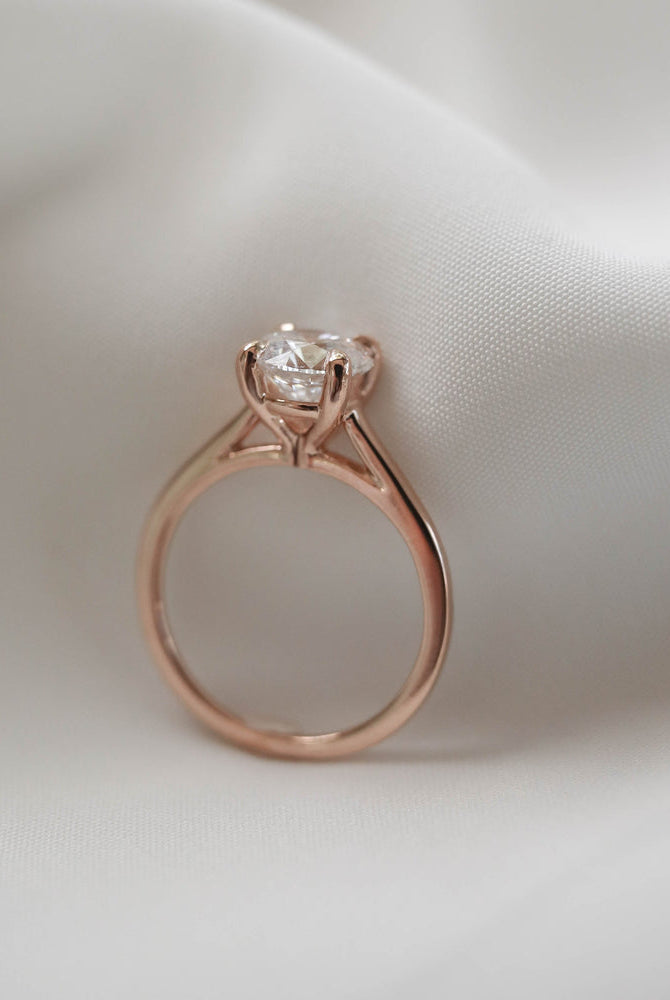 Custom Moissanite Engagement Ring
