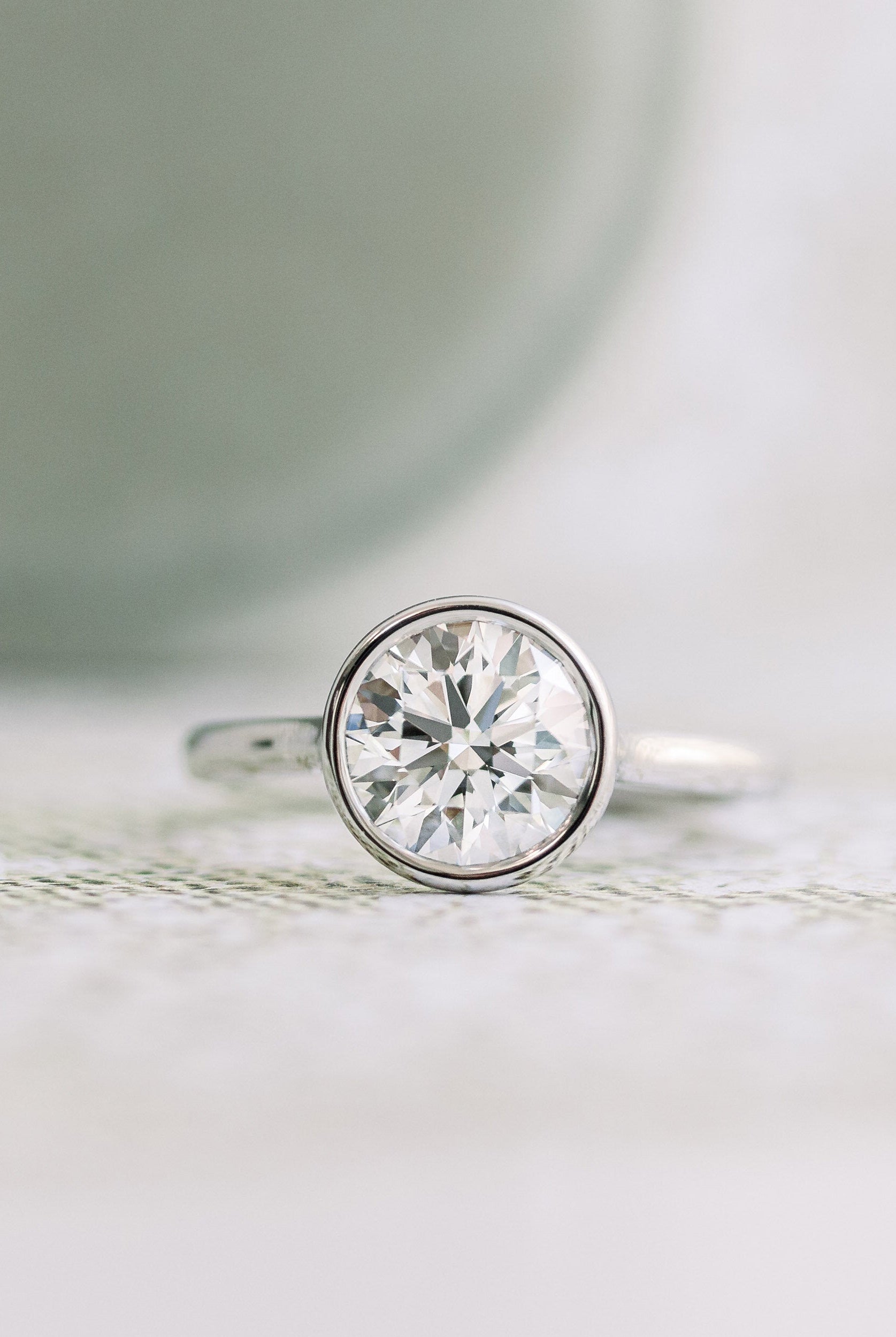 Bezel Solitaire Engagement Ring