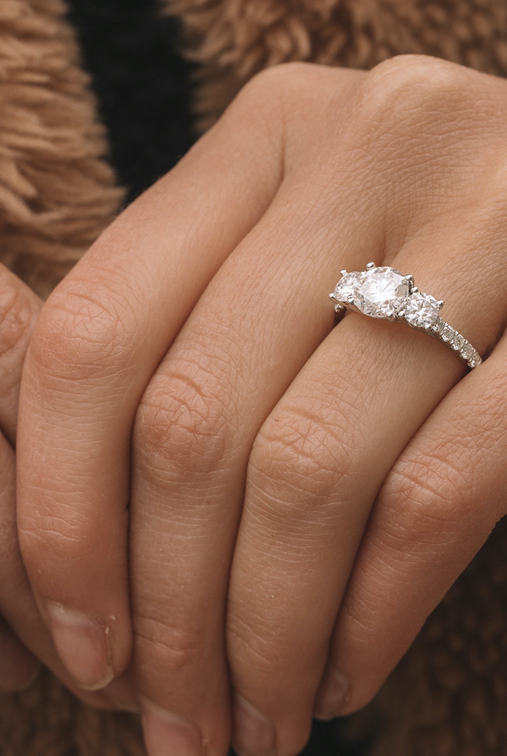 Round Cut Moissanite Ring