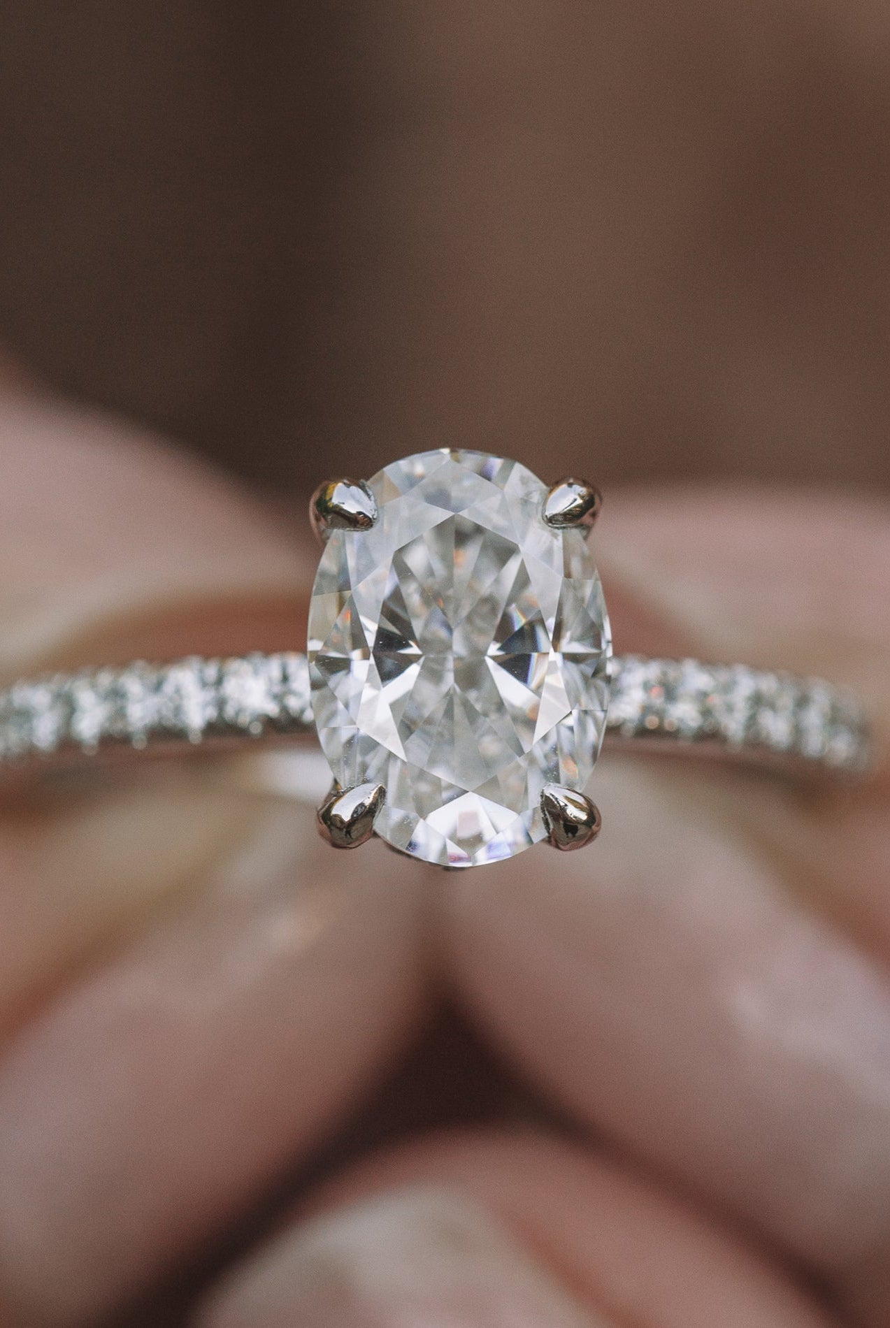 Oval Cut Moissanite Ring