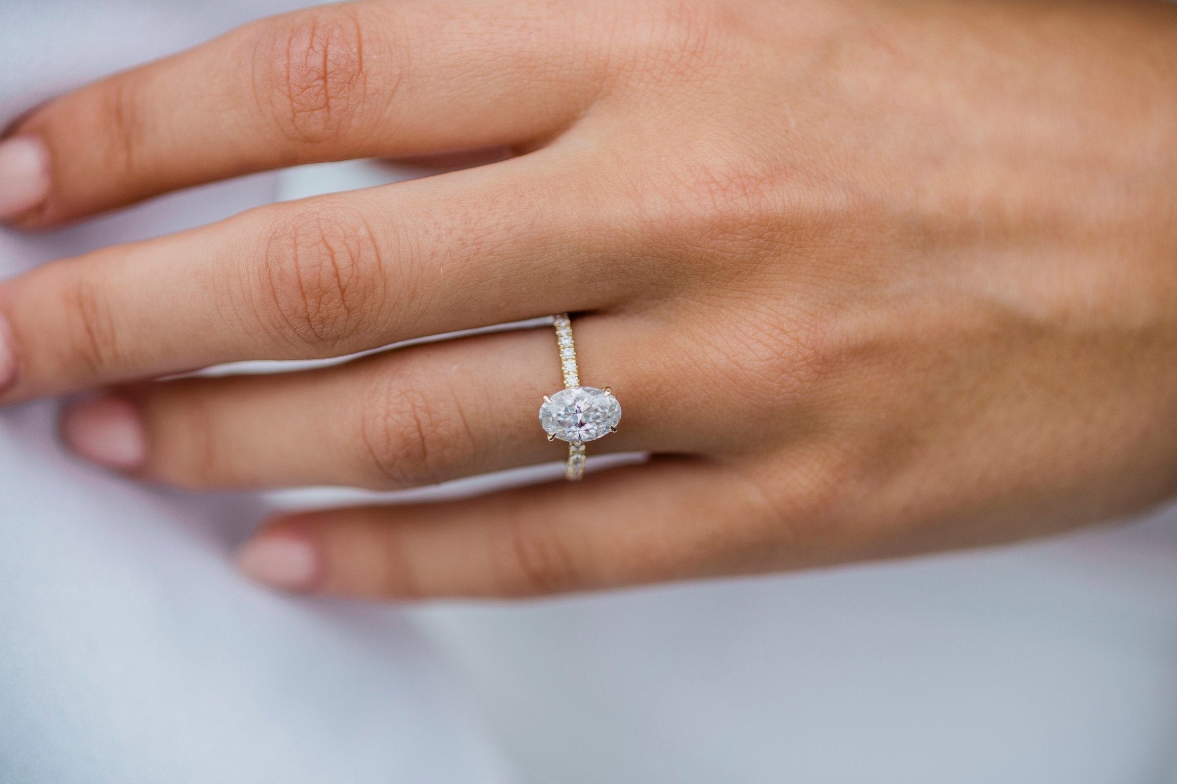Hidden Halo Moissanite Ring