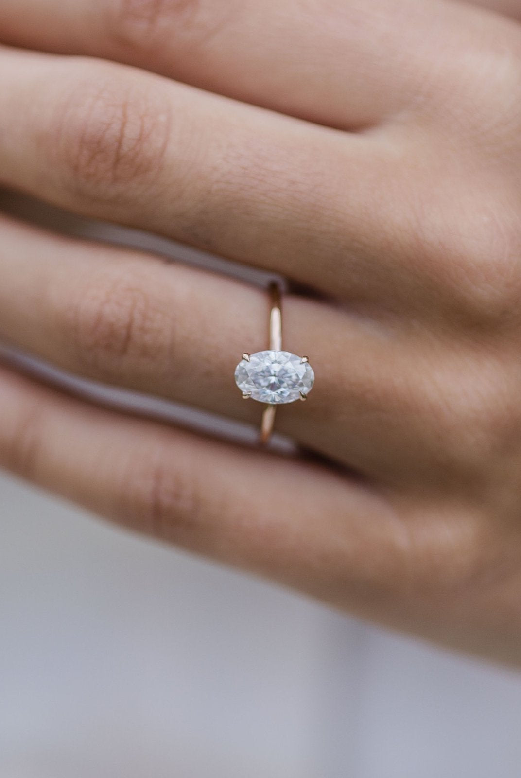 Rose Gold Moissanite Ring