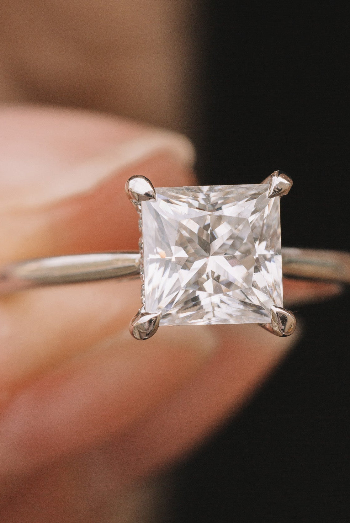 Hidden Halo Moissanite Ring