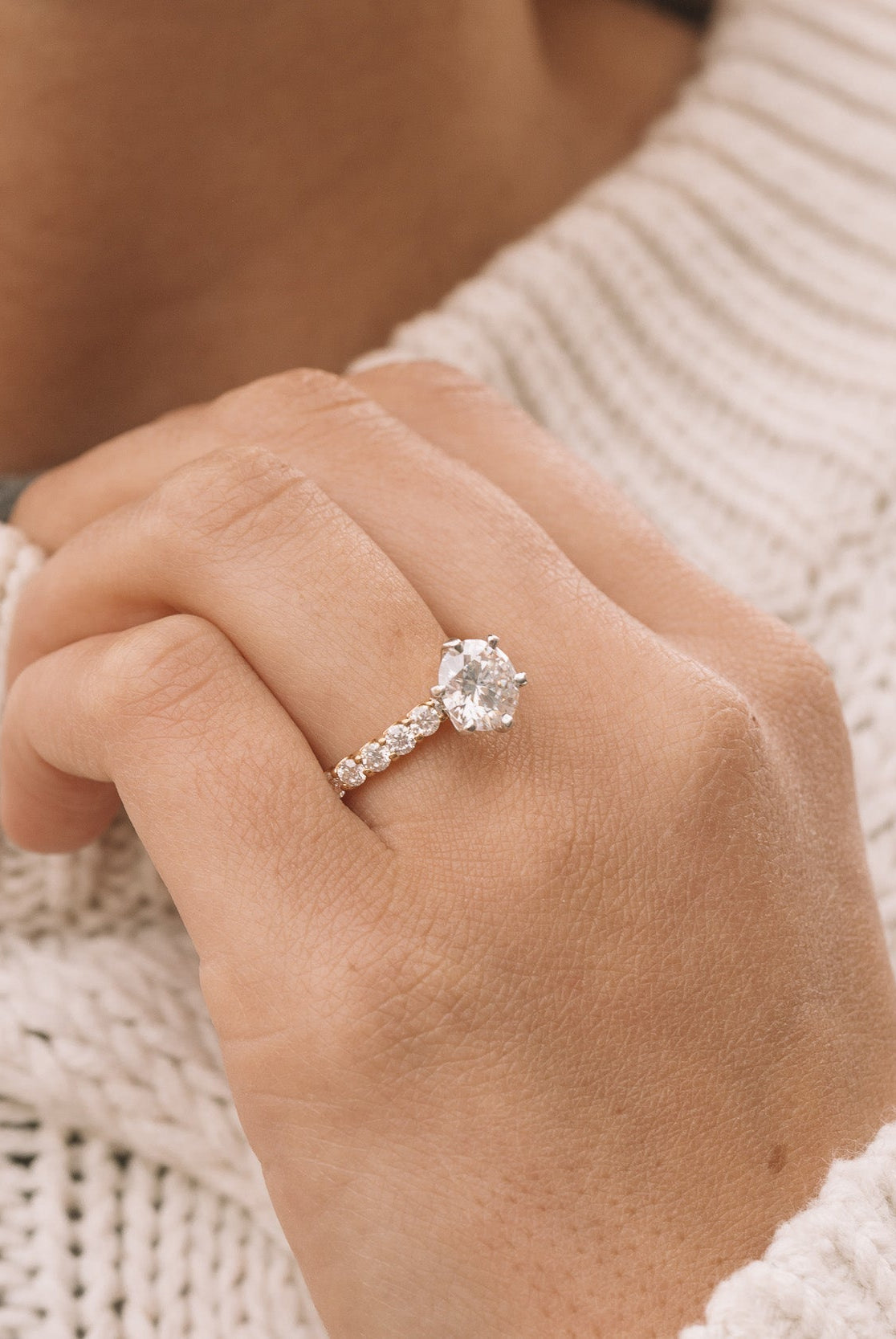 Six Prong Moissanite Ring