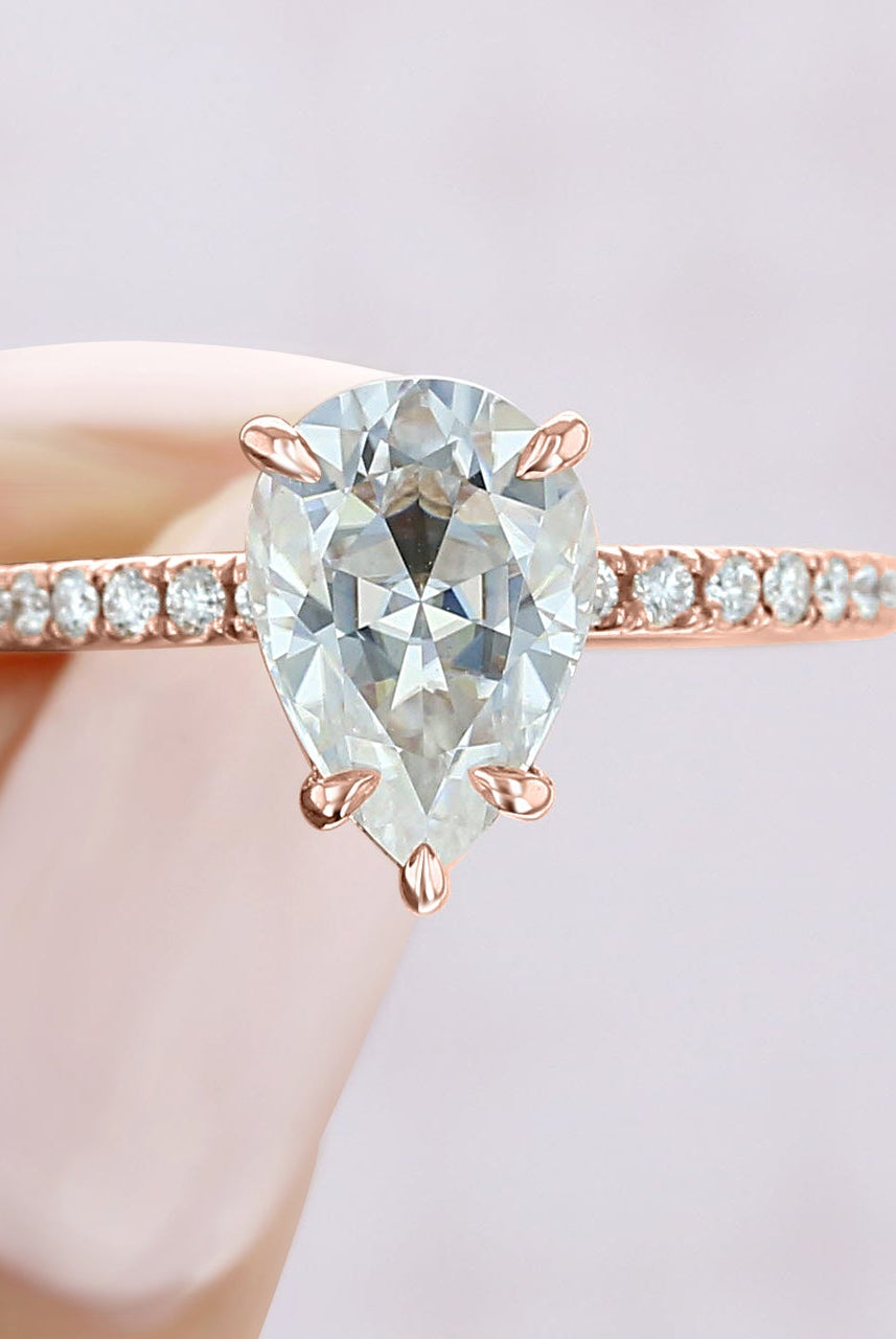 Hidden Halo Moissanite Ring