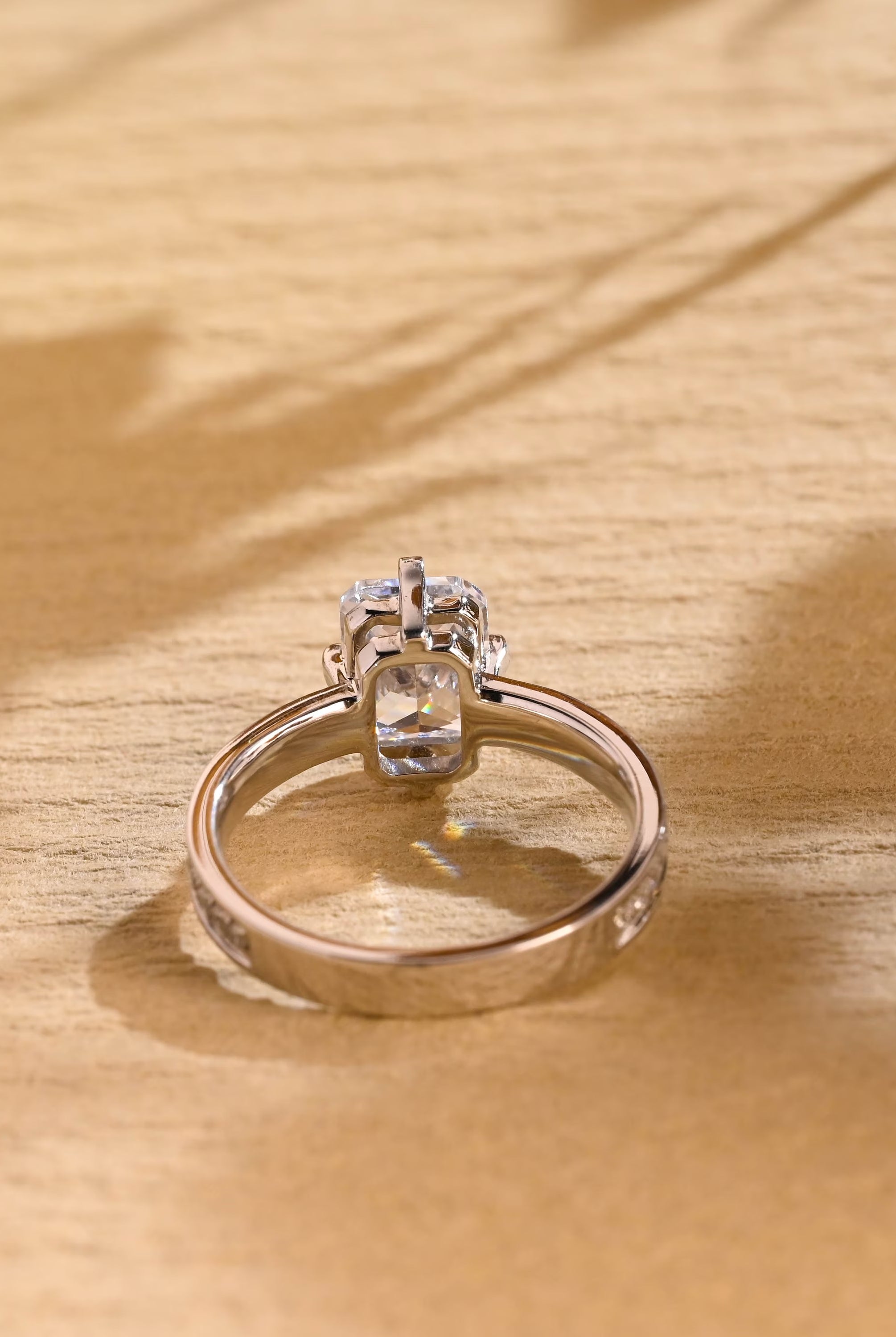 sustainable engagement rings USA moissanite pavé
