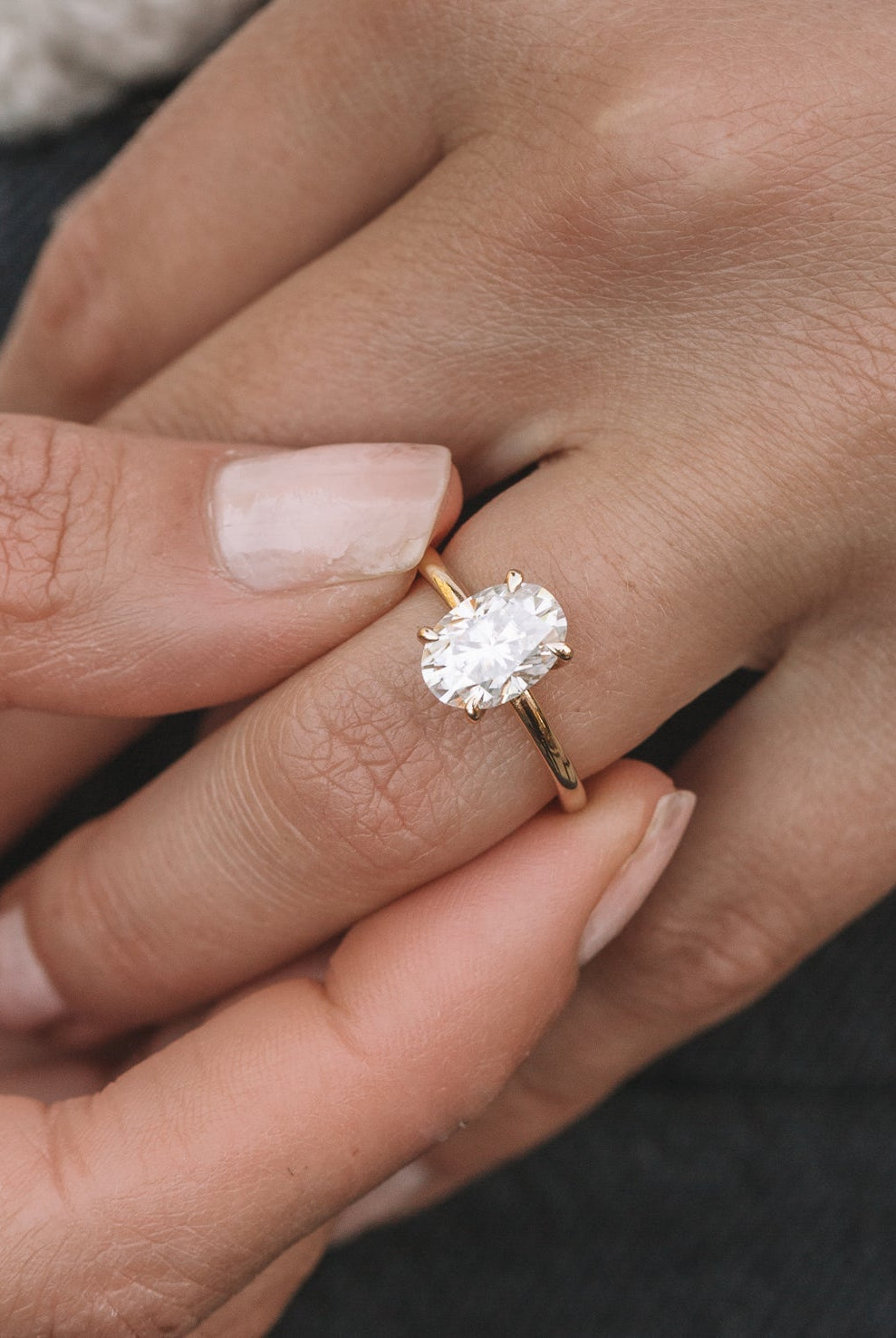 Oval Cut Moissanite Ring