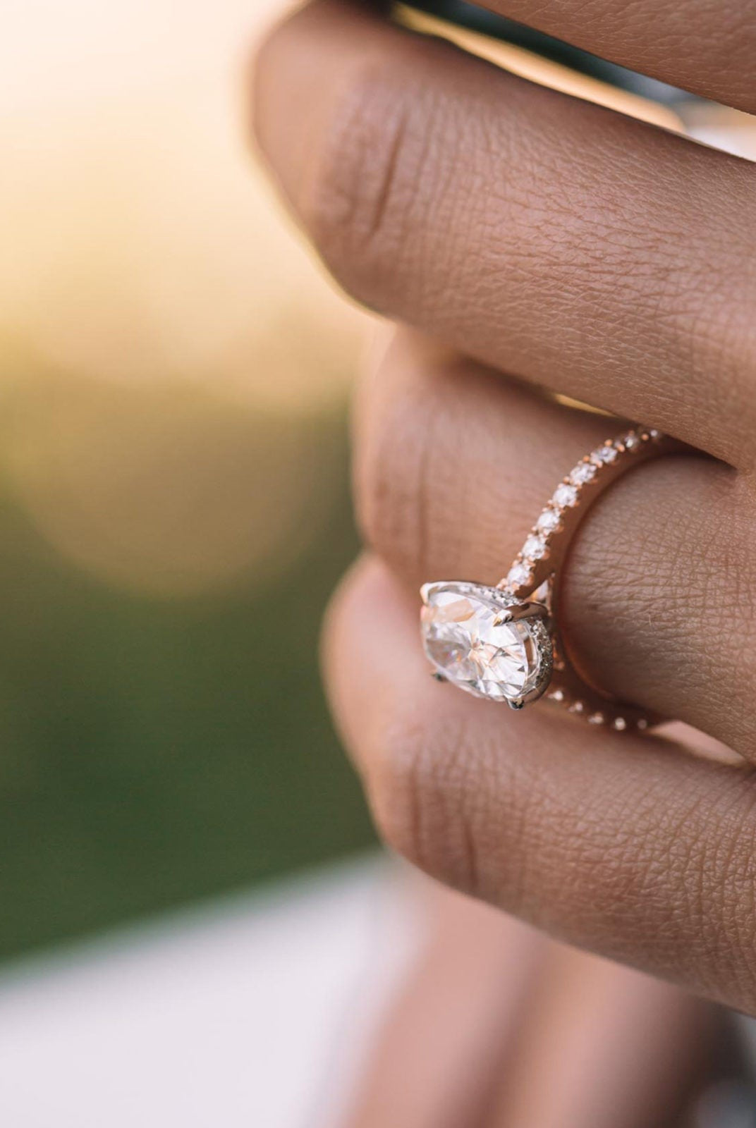 Oval Cut Moissanite Ring
