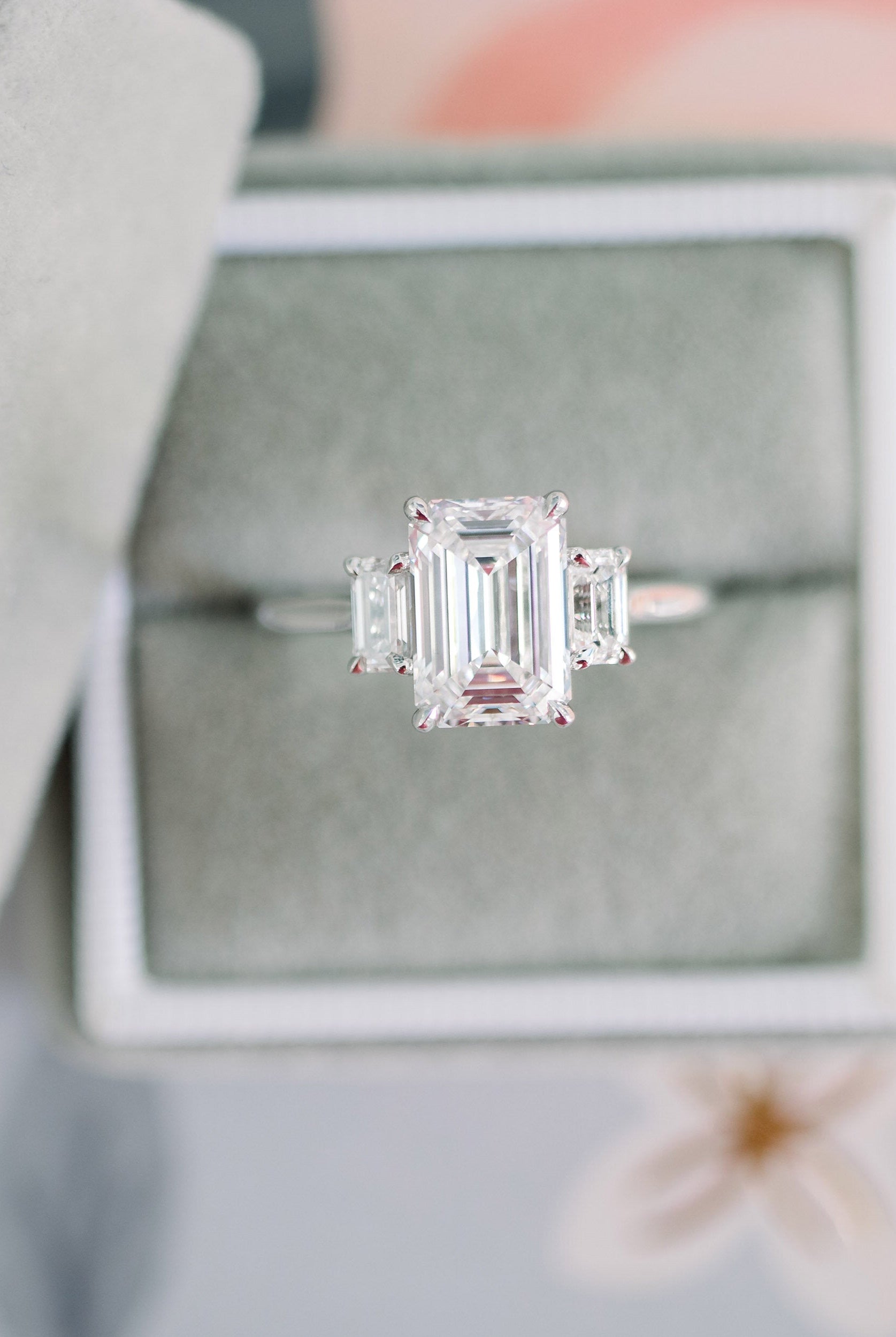 Three Stone Moissanite Ring