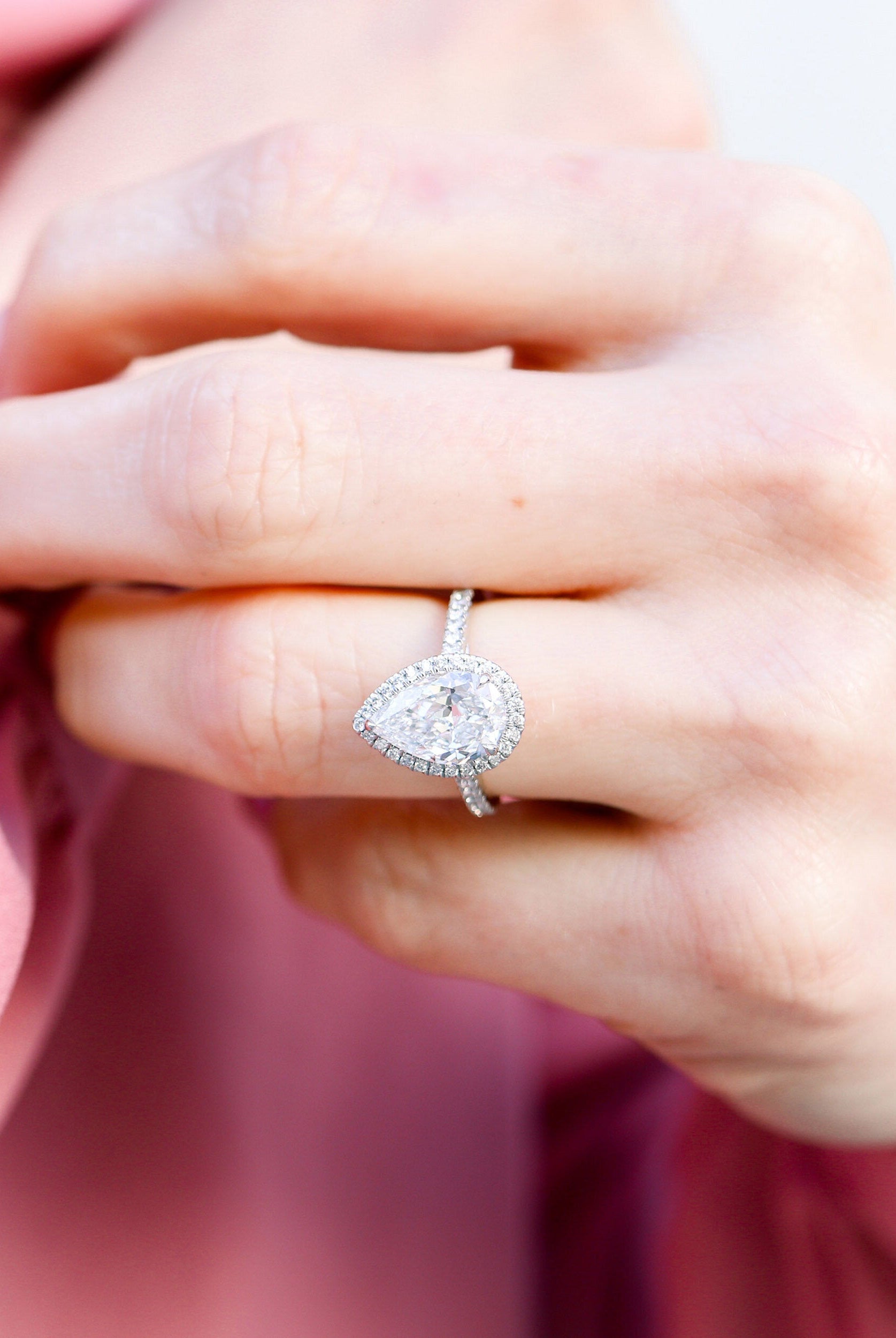 Halo Pave Engagement Ring