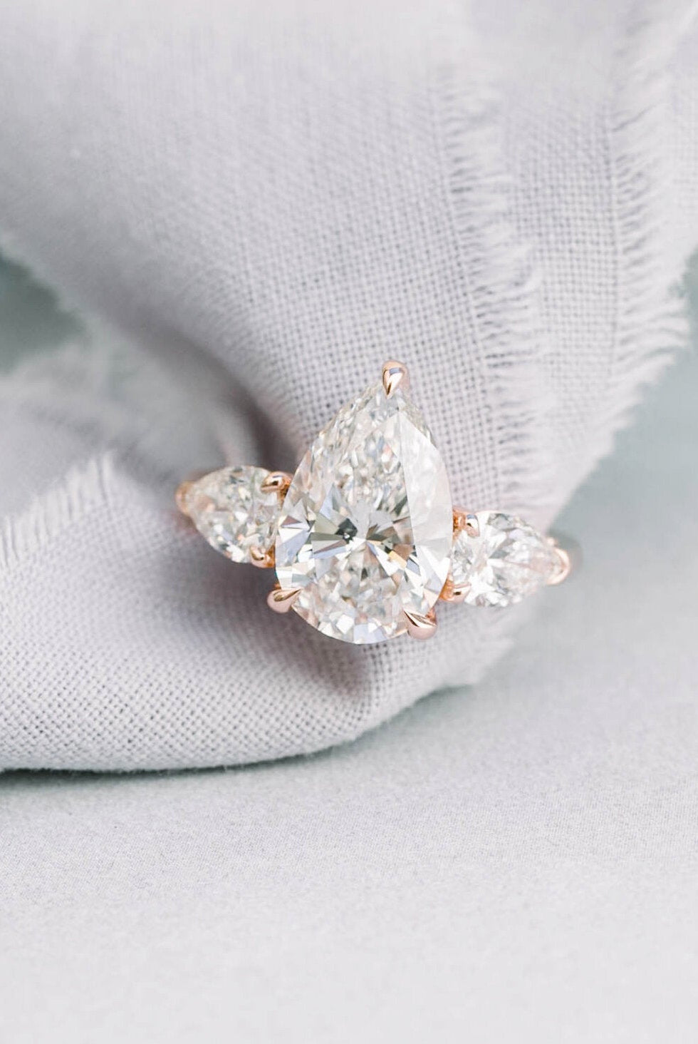 Three Stone Moissanite Ring