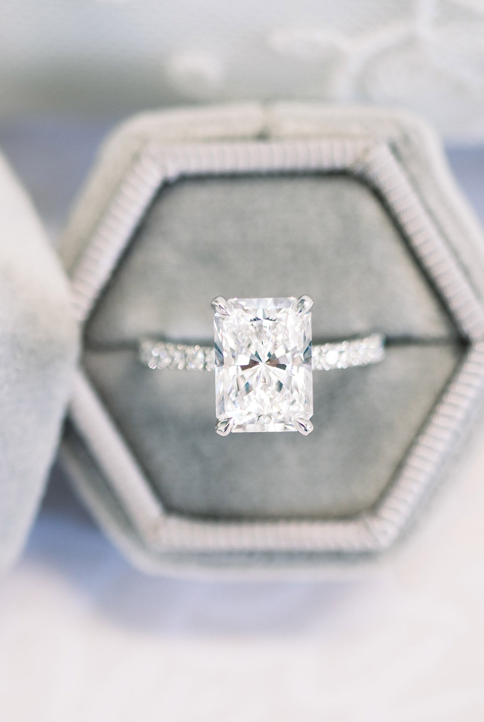 Radiant Moissanite Engagement Ring
