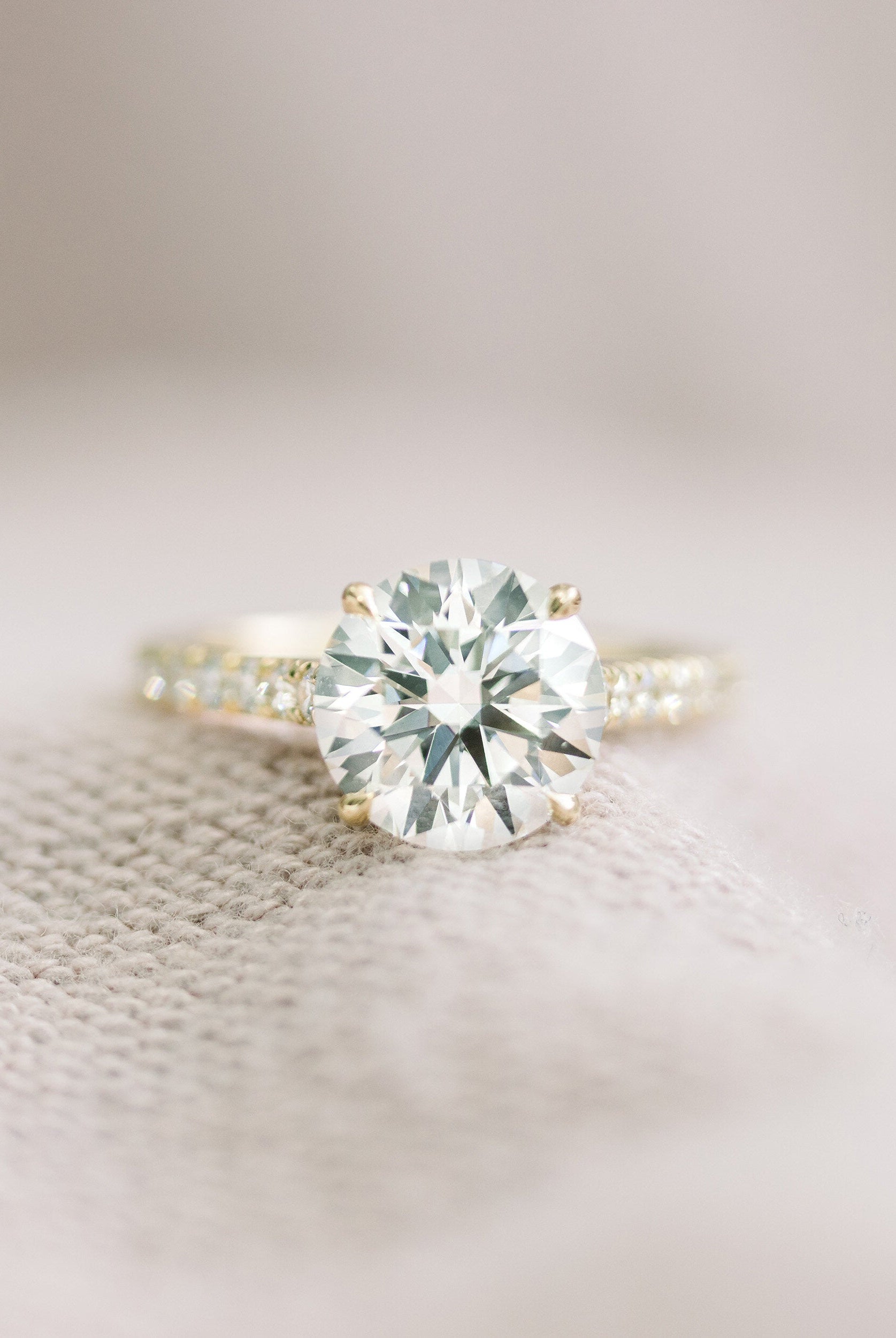 Cathedral Pave Engagement Ring