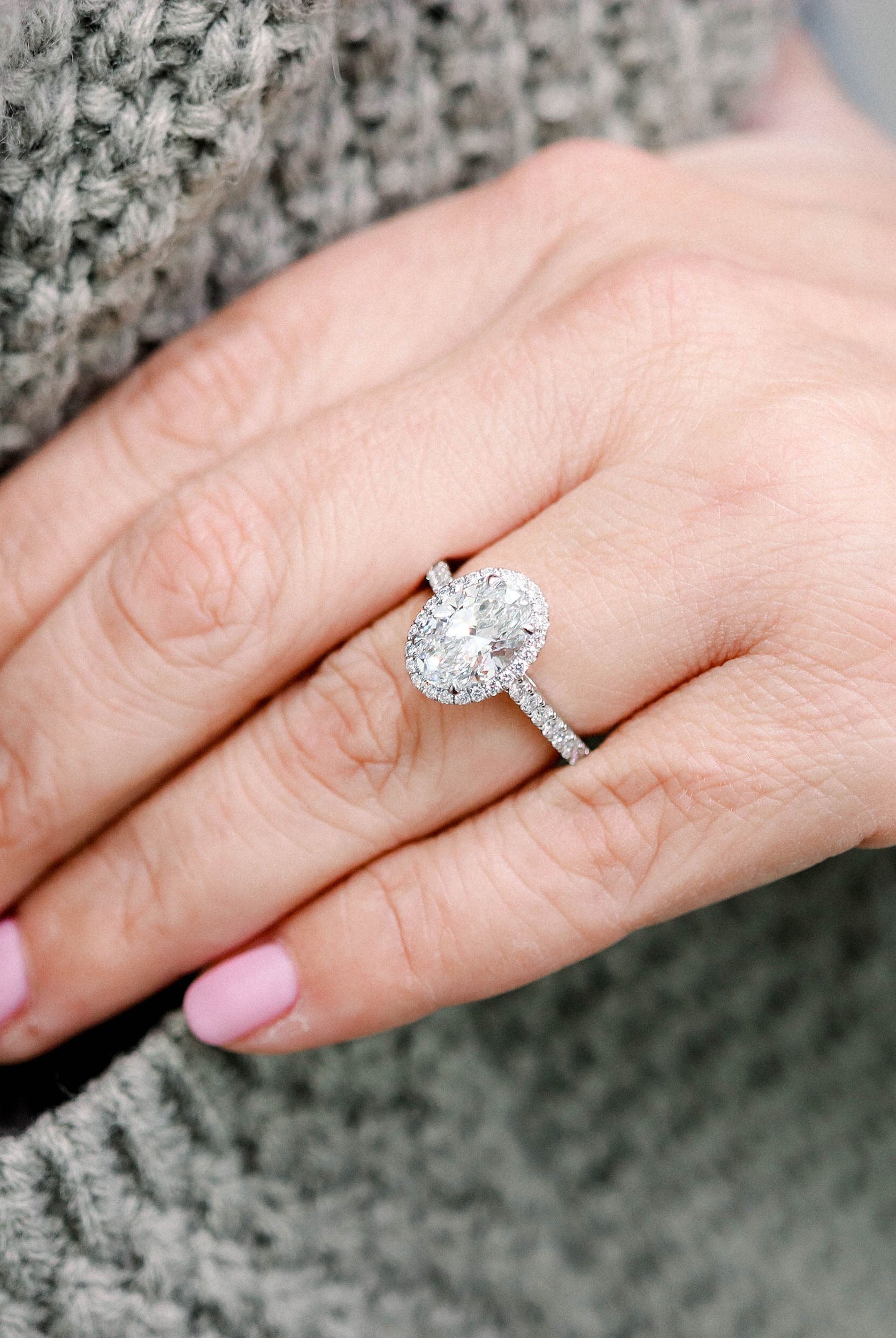 Halo Pave Engagement Ring